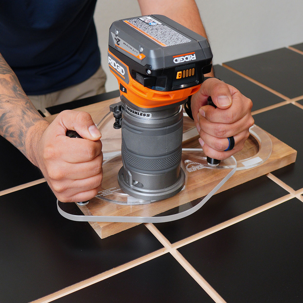 Dual Grip Router Base Plate for Ridgid & Ryobi