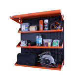 OmniWall Shelving Kit- Panel Color: Black Accessory Color: Orange