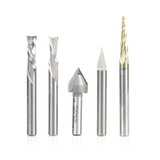 Amana Tool AMS-297 5-Pc CNC General Purpose Set, 1/4 Inch Shank