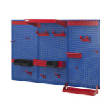 OmniWall 3 Panel OmniWall Kit- Panel Color: Blue Accessory Color: Red