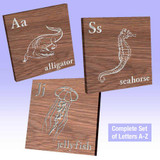 Alphabet Tile Plans for Letters A-Z