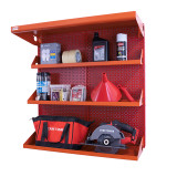 OmniWall Shelving Kit- Panel Color: Red Accessory Color: Orange