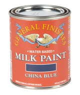 General Finishes Water Based Milk Paint, China Blue, 1 Pint