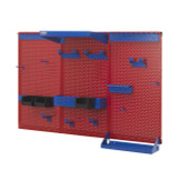 OmniWall 3 Panel OmniWall Kit- Panel Color: Red Accessory Color: Blue