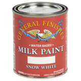 General Finishes Water Based Milk Paint, Snow White, 1 Pint