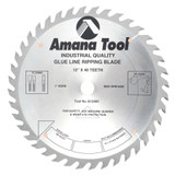 Amana Tool 612401 Carbide Tipped Glue Line Ripping 12 inch D x 40T TCG, 22 Deg, 1 Inch Bore, Circular Saw Blade