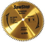 SawStop BTS-P-80HATB Titanium Series 10 Inch D x 80T, -5 Deg, 5/8 Bore, Saw Blade