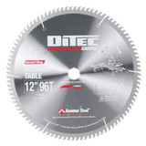 Amana Tool DT12961 Carbide Tipped Sliding Table Saw 12 Inch D x 96T TCG, 10 Deg, 1 Inch Bore, Circular Saw Blade