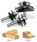 Timberline TRS-250 3-PC Ogee Raised Panel Tür machen Router Bit Set, 1/2 SHK mit BB und Back Cutter für 5/8 bis 7/8 Zoll Material. Enthält 440-18 & 420-50.