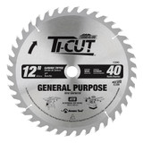 Timberline 12040 Carbide Tipped General Purpose 12 Inch D x 40T ATB, 1 Inch Bore, Circular saw Blade