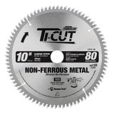 Timberline 10181-30 Hartmetallbestücktes Ti-Cut Nichteisen-Aluminium 10 Zoll D x 80T TCG, -5 Deg, 30MM Bohrung, Kreissägeblatt