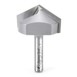 Amana Tool 45756 Carbide Tipped V Groove 120 Deg x 1-1/4 D x 23/64 CH x 1/4 Inch SHK Router Bit