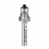 Amana Tool 47154 Carbide Tipped No-File Trim .015 R x 1/2 D x 3/8 CH x 1/4 Inch SHK w/ Lower Ball Bearing Router Bit