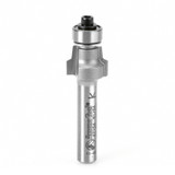 Amana Tool 47154 Hartmetall bestückt No-File Trim .015 R x 1/2 D x 3/8 CH x 1/4 Zoll SHK w/ Lower Ball Bearing Router Bit