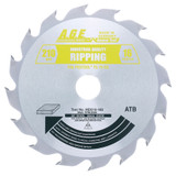 AGE Series MD210-160 For Festool Track Saw Machine Carbide Tipped Ripping Saw Blade 210mm D x 16T ATB, 28 Deg, 30mm Bore