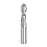 Amana Tool 46387 Fresa espiral de metal duro de doble filo y punta esférica 3/8 R x 3/4 D x 2-1/2 CH x 3/4 SHK x 5 pulgadas de largo