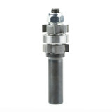 Amana Tool 47412 Conjunto de fresa de metal duro de doble enrasado 7/8 D x 1/4 CH x 1/2 pulgada SHK con fresa BB central