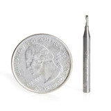 Amana Tool 51370 Broca para fresadora de corte ascendente métrica SC espiral O de un solo filo, para corte de aluminio de 1,5 D x 4 CH x 3 SHK x 30mm de longitud con acabado de espejo