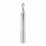 Amana Tool 51508 CNC SC Spiral O Single Flute, Aluminium schneiden 3/16 D x 1/2 CH x 1/4 SHK x 2 Zoll lang Down-Cut Router Bit mit Mirror Finish