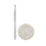 Amana Tool 57314 Broca para fresadora de corte ascendente métrica SC CNC en espiral O de un solo filo, para corte de plástico de 3 D x 8 CH x 3 SHK x 50mm de longitud con acabado de espejo