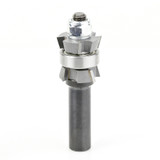 Amana Tool 47414 Carbide Tipped Double Beve Trim Cutter Assembly 15 Deg x 1 Inch D x 1/4 CH x 1/2 SHK w/ Center BB Router Bit