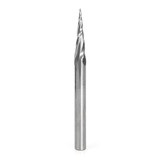 Amana Tool 46280-U CNC 2D and 3D Carving 6.2 Deg Tapered Angle Ball Nose x 1/32 D x 1/64 R x 1 CH x 1/4 SHK x 3 Inch Long x 3 Flute SC Upcut Router Bit