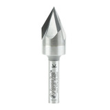 Amana Tool 45730 Solid Carbide Cutting Head V Groove Signmaking & Lettering 60 Deg x 9/16 D x 7/16 CH x 1/4 Inch SHK Router Bit