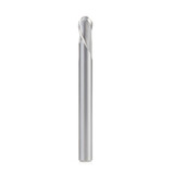 Amana Tool 46475 Vollhartmetall-Doppelschneider mit Kugelkopfspirale 1/8 R x 1/4 D x 3/8 CH x 1/4 SHK x 2-1/2 Zoll lang Router Bit