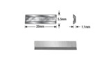 솔리드 카바이드 인서트 나이프 20 x 5.5 x 1.1mm - 절삭날 2개