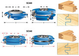 Stile & Rail Cabinet Door Cutter Sets für 3/4 Zoll Material - Konkav