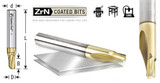 Solid Carbide Straight Soft Aluminum Cutting Zirconium Nitride (ZrN) Coated Router Bits