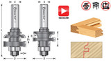 2-Piece Stile & Rail Router Bit Sets - Concave 3/4 to 1 Inch Material