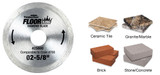 Floor King Continuous Diamond Rim 2-5/8 Inch Dia x 14mm Bore Saw Blade, Comparable à Crain 789, Conçu pour Toe-Kick Saw 795