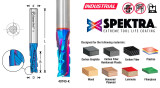 Fresa CNC de metal duro Spektra Extreme con recubrimiento en espiral para corte de fenólicos, resinas y composites con rompevirutas de hélice lenta - 3 canales