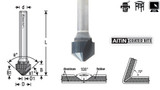 Zweischneidige klappbare V-Nut AlTiN-beschichtete Hartmetallfräser mit gelötetem Stahlschaft für die Formgebung von Stahlverbundwerkstoff (SCM)-Platten