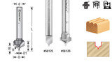 Punktschneidende Roundover-Router-Bits