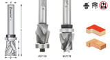 Bits de carboneto maciço (haste de aço soldada) para fresas de compressão com padrão espiral, de imersão e de corte nivelado