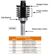 Einzelteile für Keilzinkenverbindung Router Bit #55392