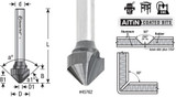 Solid Carbide Double Edge Folding V Groove Router Bits with AlTiN Coating for Shaping Titanium Composite Material (TCM) Panels