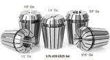 5-Pc CNC High Precision Spring Collet Collection for ER25 Tool Holder