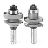 Amana Tool 55430 Carbide Tipped 2-Piece Ogee Stile and Rail 1-5/8 D x 1-1/16 CH x 1/4 R x 1/2 Inch SHK Router Bit Set