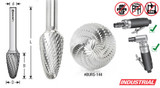 SF Burrs - Brocas de metal duro de doble corte en forma de árbol