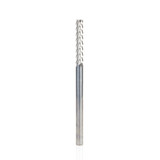 Amana Tool 51821 CNC-Vollhartmetall Aluminium und Acryl schneiden 55 Grad Helix Schaftfräser 3mm Durchmesser x 15mm Schneidhöhe x 6mm Zoll Schaft x 3 Flute