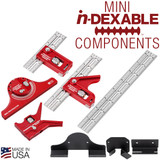 Woodpeckers I-SDK-MI Mini in-DEXABLE Square Deluxe Kit - Protractor, Center Finder, Combination, Double Square Heads, 8, 6 and 4 Inch Blades with 4 Rack-It's