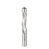 Amana Tool 58220 Spiral Spiral UltraTrim en carbure massif 1/2 D x 1-1/2 CH x 1/2 SHK x 4 Inch Long with Double Lower BB Down-Cut 3 Flute Router Bit toolstoday