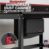 Woodpeckers DWNDRFT-23 Downdraft Dust Collection Cabinet with FullThrottle Blast Gate