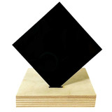 Acrylic - Nearly Opaque Black - 1/8" Thickness, 12" x 12"