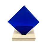 Acrylic - Transparent Dark Blue - 1/4" Thickness, 12" x 32"