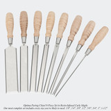 Blue Spruce Toolworks PRC034STSSCM Paring Chisel, 3/4 (0.750). 19.1MM, Ss Ferrule, Standard, Curly Maple Handle