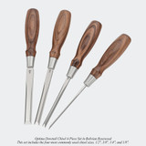 Blue Spruce Toolworks DVTSET4STSSBRW Dovetail Set 4 Piece Ss Ferrule, Standard, Bolivian Rosewood Handle